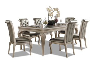 Diva 7pc Dining Set with Table & 6 Chairs, 66-84