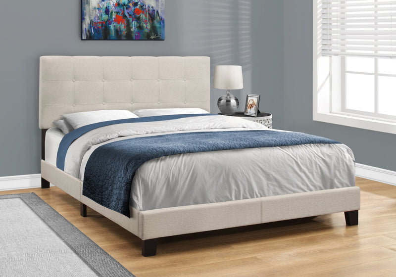 Tara Queen Bed - Beige | The Brick