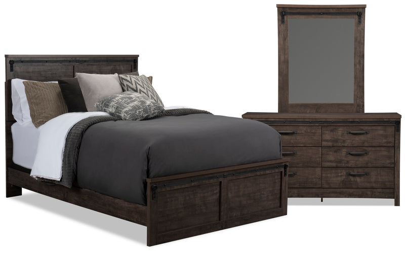 Grayson 5pc Bedroom Set with Bed, Dresser & Mirror, Made in Canada ...