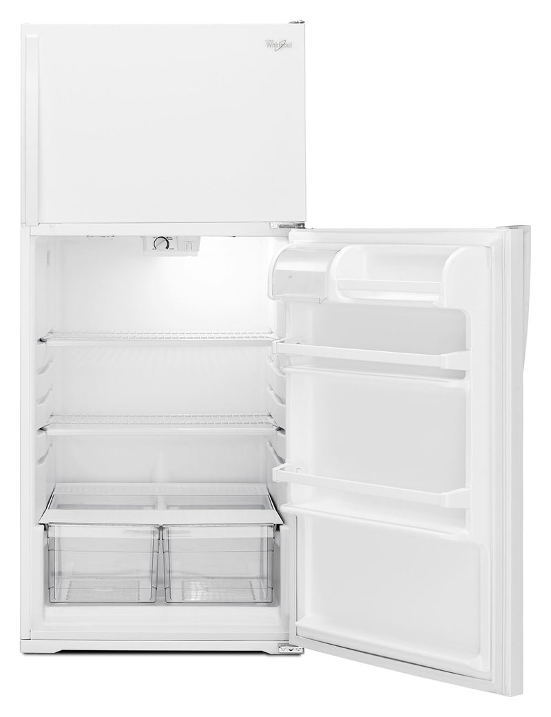 Whirlpool 14 Cu. Ft. Top-Freezer Refrigerator – WRT134TFDW | The Brick