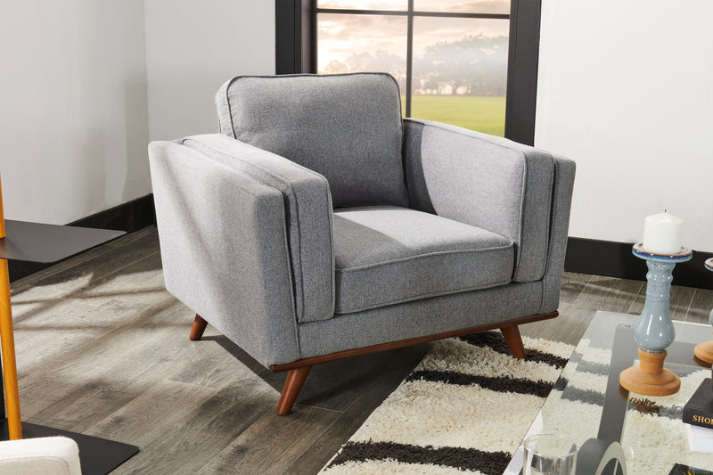 Kassia Linen-Look Chair - Grey | The Brick