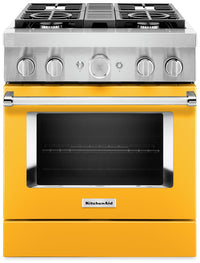 KitchenAid 4.1 Cu. Ft. Smart Dual Fuel Range with Self-Clean - Yellow Pepper - KFDC500JYP 