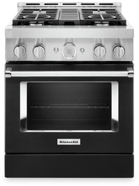 KitchenAid 4.1 Cu. Ft. Smart Dual Fuel Range with Self-Clean - Imperial Black - KFDC500JBK 