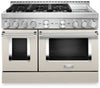 KitchenAid 6.3 Cu. Ft. Smart Dual Fuel Range with Self-Clean and Griddle - Milkshake - KFDC558JMH