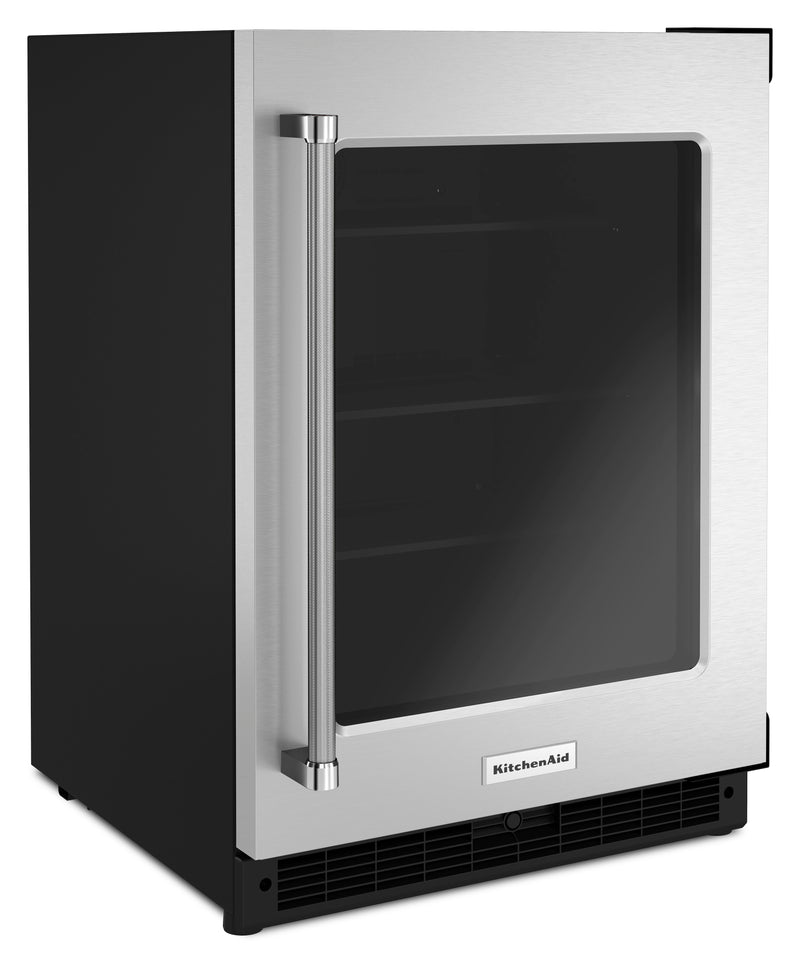 KitchenAid 5.2 Cu. Ft. Under-Counter Refrigerator with Glass Door ...