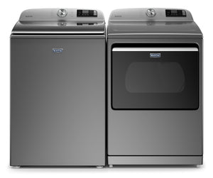 Maytag 6.0 Cu. Ft. Smart Washer and 7.4 Cu. Ft. Smart Gas Dryer - Metallic Slate