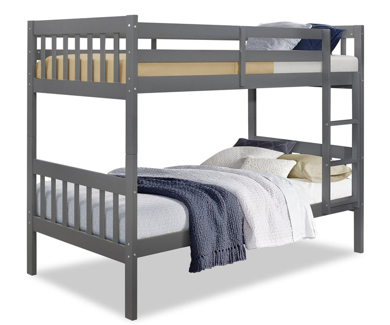 Miko Twin Open Panel Bunk Bed – Grey | The Brick