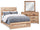 Mojave 5pc Bedroom Set with Bed, Dresser & Mirror, Rustic, Brown - Queen Size