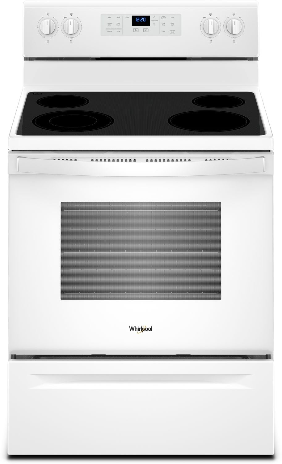 electric range self cleaning white