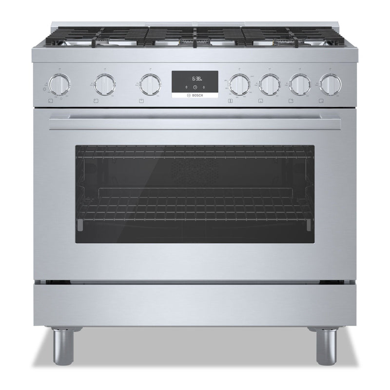 Bosch 800 Series 3.4 Cu. Ft. Industrial-Style Freestanding Gas Rang ...