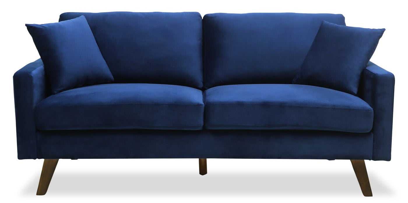 The brick shop velvet sofa