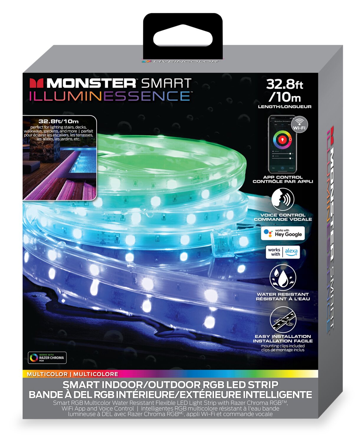 Monster Illuminessence Smart 32.8 Ft. Outdoor LED Multicolour