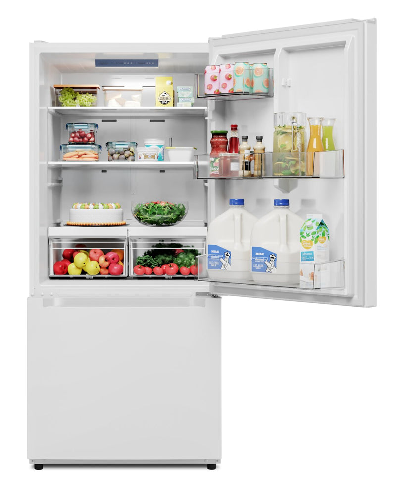 Midea 18.7 Cu. Ft. Bottom-Freezer Refrigerator - MRB19B7AWW | The Brick