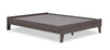 Emry Platform Bed ,  Mid-Century Modern, Dark Grey - Queen Size