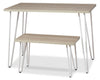 Liam Study Desk with Bench for Kids - White