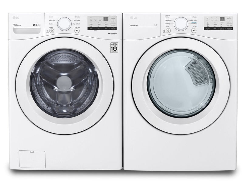 LG 5.2 Cu. Ft. Front-Load Washer and 7.4 Cu. Ft. Electric Dryer - W ...