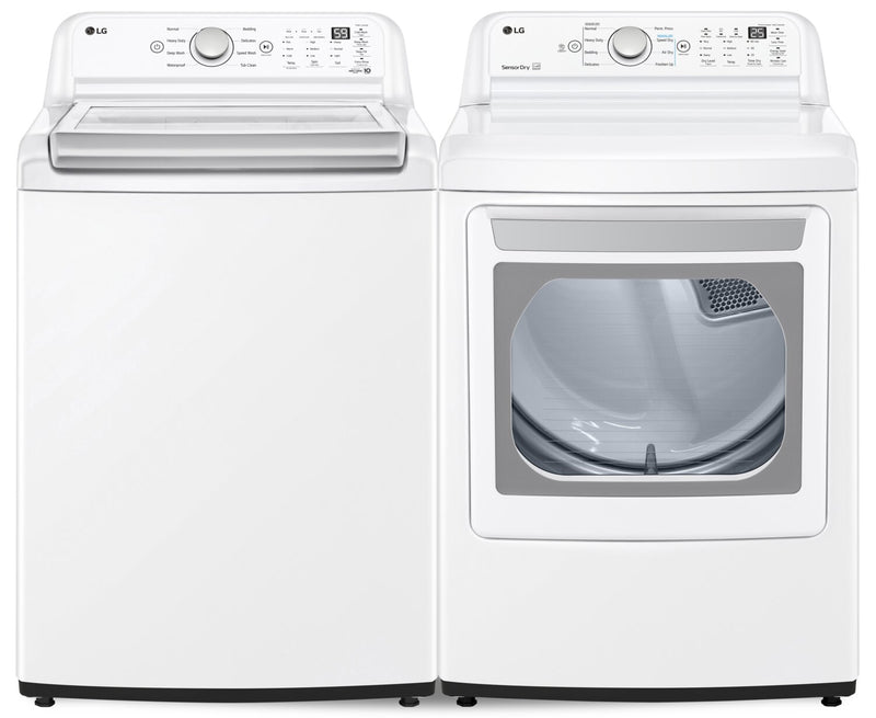 LG 5.6 Cu. Ft. Top-Load Washer with 4-Way™ Agitator and 7.3 Cu. Ft ...