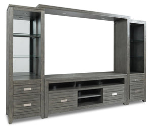 Bronx 4 Piece Wall Unit Entertainment Centre with Storage and Cable Management for TV's up to 65