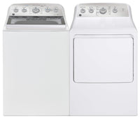 GE 5 Cu. Ft. Top-Load Washer and 7.2 Cu. Ft. Electric Dryer with SaniFresh  