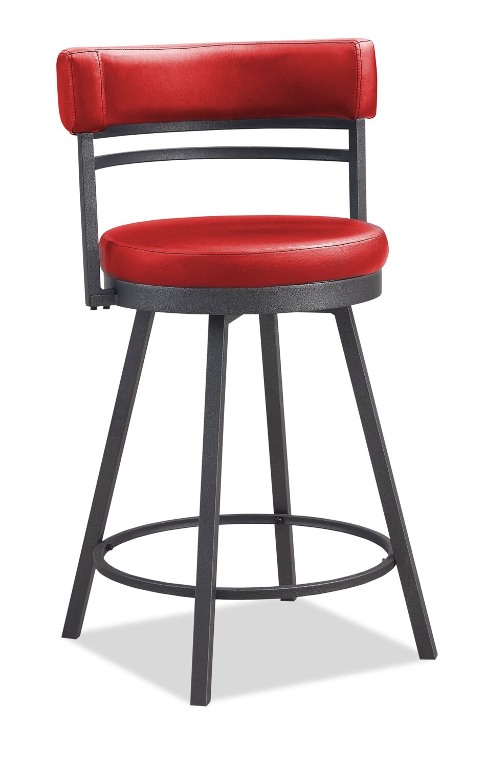 Mila Counter Height Swivel Stool Red The Brick