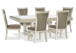 Tyra 7pc Dining Set with Table & 6 Chairs, 66-84