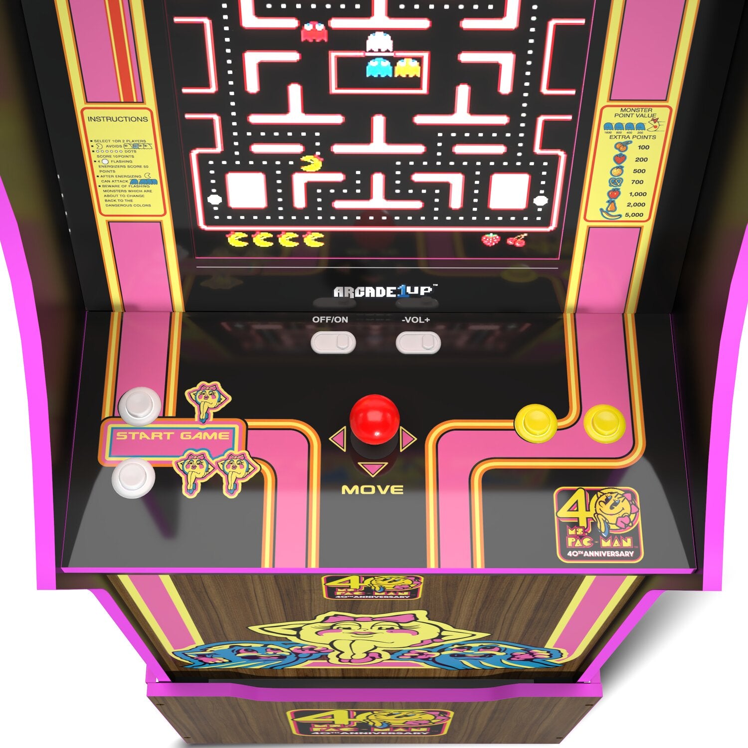 Arcade1Up Ms. PAC-MAN™ 40th Anniversary Edition Arcade Cabinet with