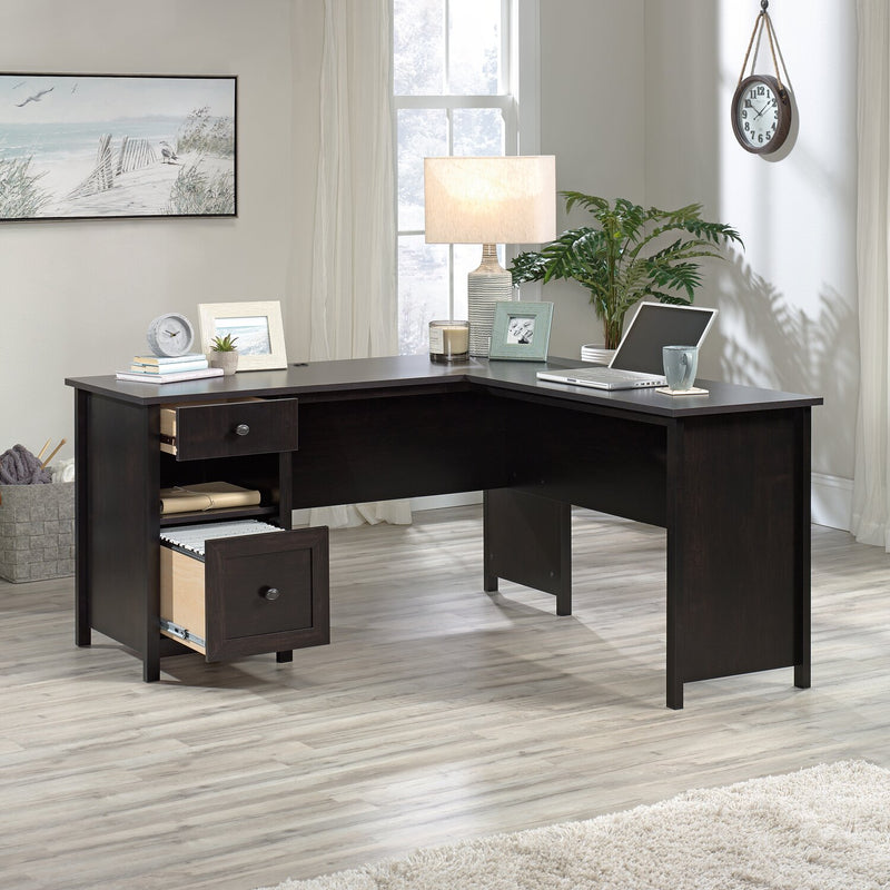 Cayla L-Shaped Desk - Estate Black | The Brick