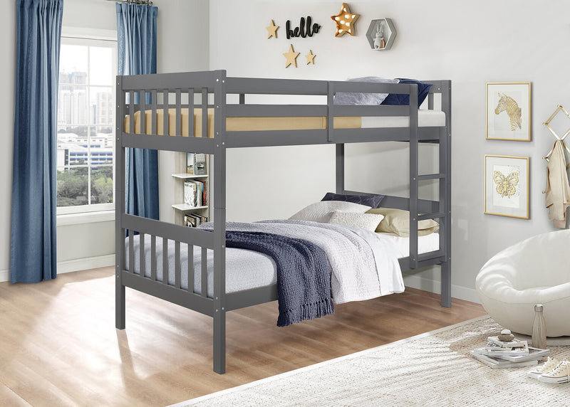 Miko Twin Open Panel Bunk Bed – Grey | The Brick