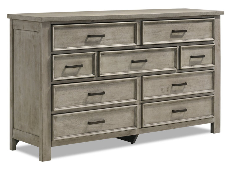 LeviBedroom7-DrawerDresser,67"Wx38"H,Wood-DriftGrey