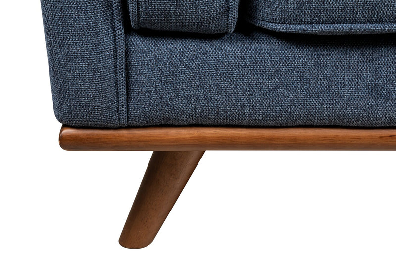 Kassia Linen-Look Loveseat - Blue | The Brick