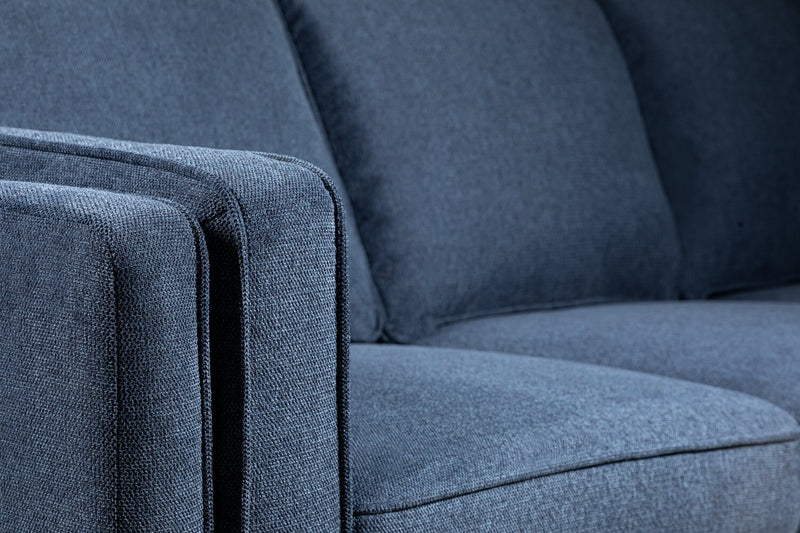 Kassia Linen-Look Sofa - Blue | The Brick