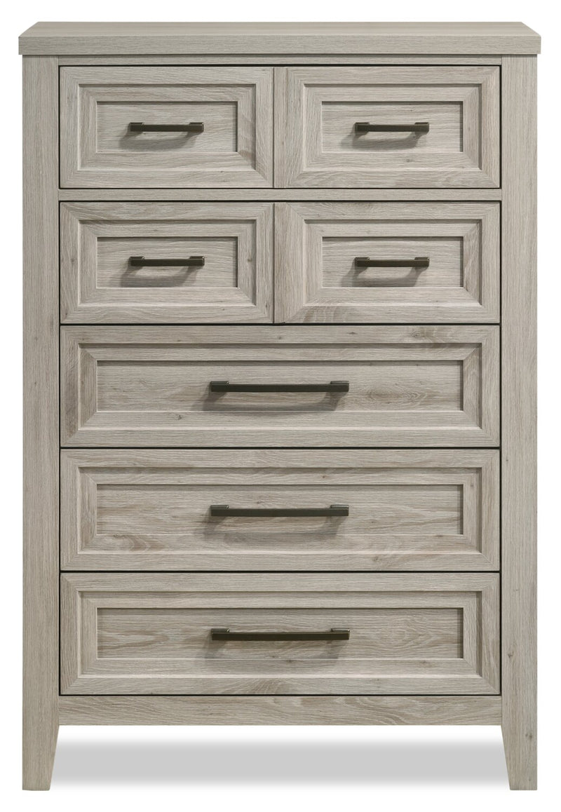 LaraBedroomChestofDrawers,5-Drawer,33.9"Wx50.5"H-AntiqueGrey