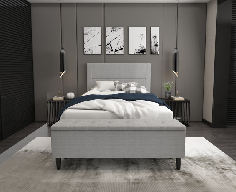 Eden Full Storage Bed - Grey | The Brick