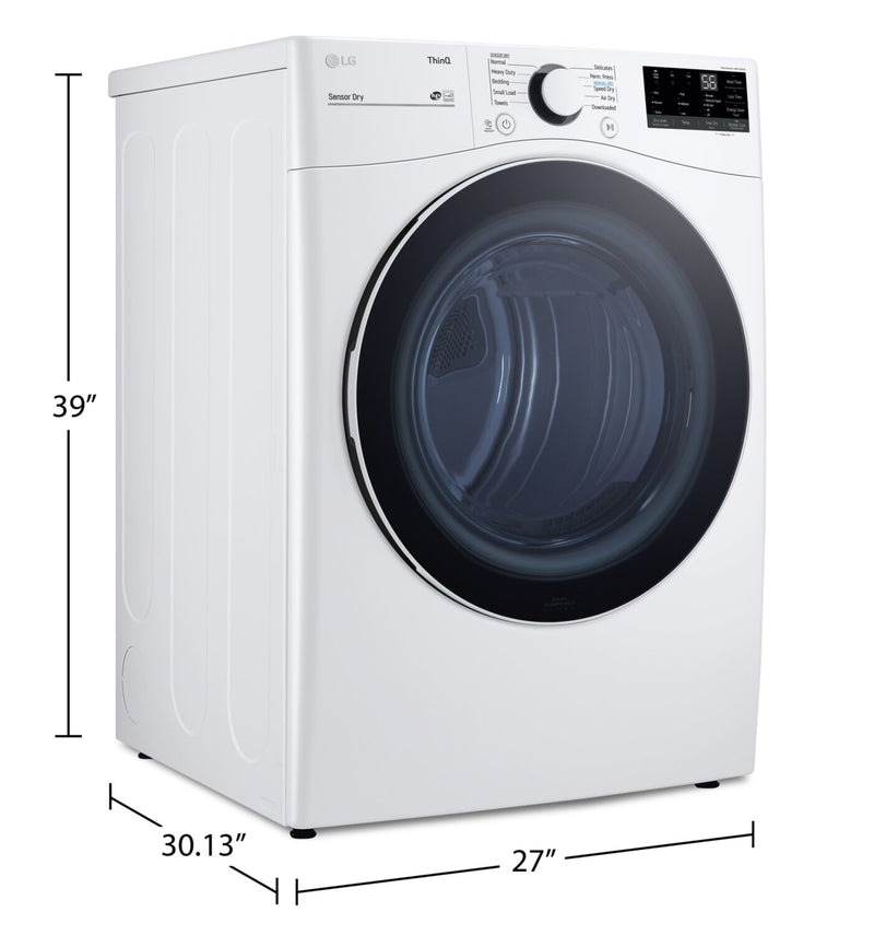 LG 7.4 Cu. Ft. Electric Dryer with AI Sensor Dry™ - DLE3600W | The Brick