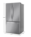 LG 26.5 Cu. Ft. Counter-Depth French-Door Refrigerator - LRFLC2706S ...