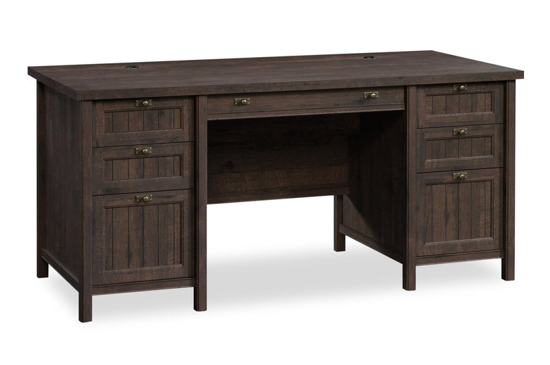 Retta Executive Office Desk - Coffee Oak | The Brick