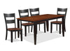 Ella 5pc Dining Set with Table & 4 Chairs, 48-66