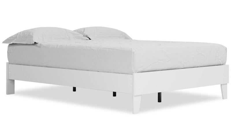 Wolf Platform Bed, White - Queen Size | The Brick