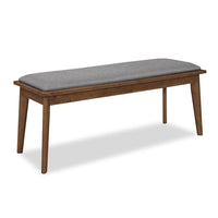 Oris Dining Bench with Polyester Fabric, Modern Mid-Century, 46.06