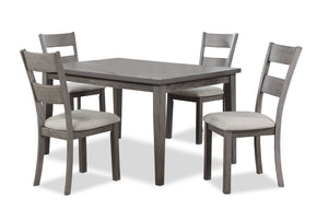 Krew 5pc Dining Set with Table & 4 Chairs, Melamine, 60