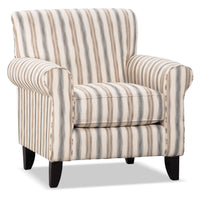 Wynn Linen-Look Fabric Accent Chair - Stripe | The Brick