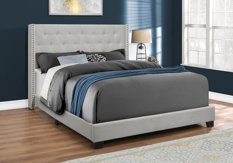 Portia Queen Bed - Grey | The Brick