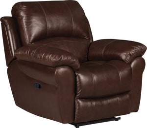 Kobe Genuine Leather Recliner - Brown 