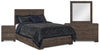 Yorkdale 6pc Bedroom Set with 6-Drawer Storage Bed, Dresser, Mirror & Nightstand, Grey - Full Size