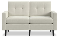 BLOK Modular Tuxedo Arm Loveseat - Ivory Boucle 