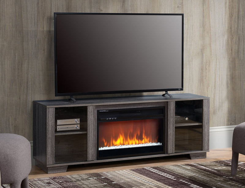 Antoni 62” Electric Fireplace TV Stand - Grey | The Brick