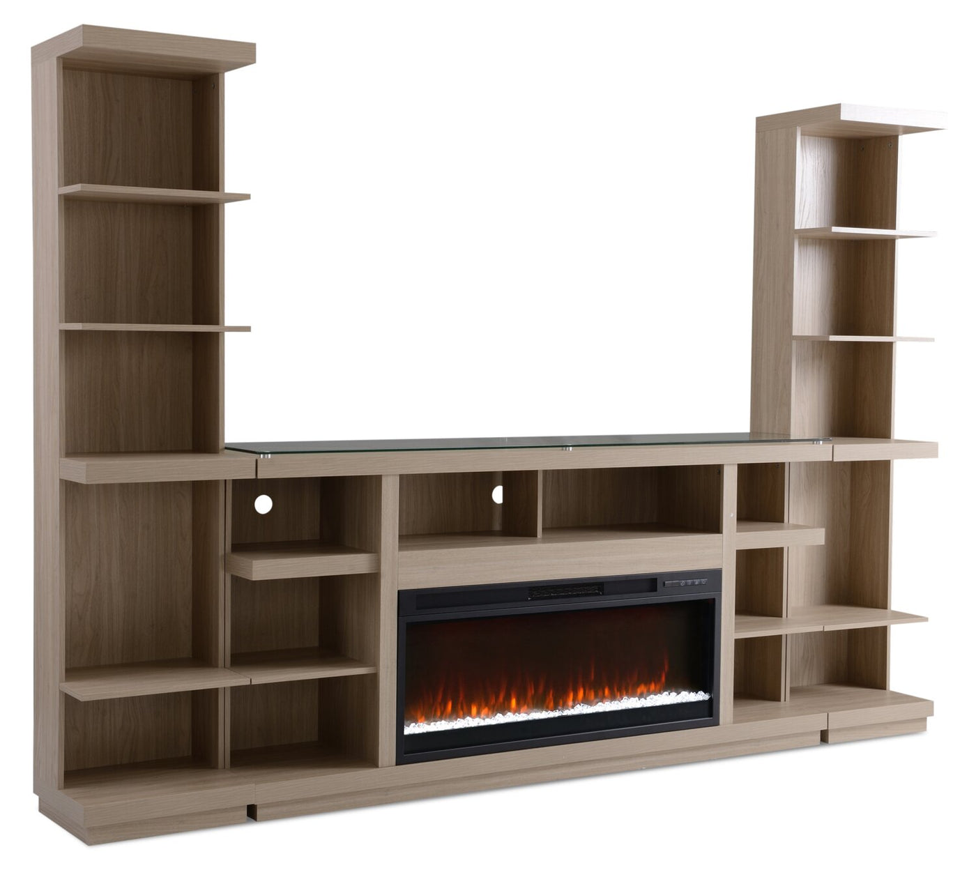 Fireplace and store entertainment center