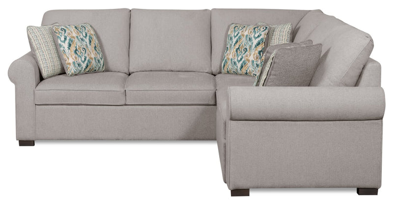 Haven 2-Piece Right-Facing Chenille Sectional - Grey | The Brick