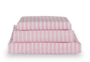 Hallie Striped 3-Piece Twin Cotton Sheet Set - Pink