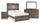 Abby 6pc Bedroom Set with Storage Bed, Dresser, Mirror & Nightstand, LED, USB, Brown - Full Size